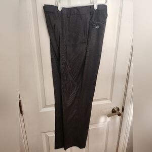 Calvin Klein Young Mens Black Pin Stiped Suit Pants 18 Regular